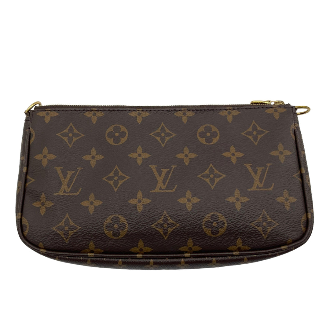 Louis Vuitton Monogram Multi Pochette Accessories Large Pochette in brown coated canvas with signature LV monogram.