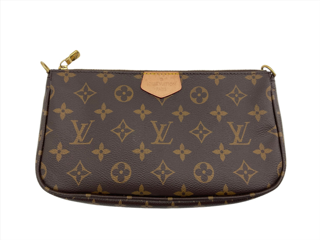 LOUIS VUITTON Monogram Multi Pochette Large, brown color, signature monogram on coated canvas.