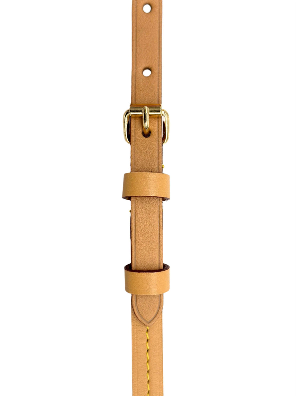 Louis Vuitton Vachetta 16mm Adjustable Shoulder Strap with Gold Buckle and Leather Loops