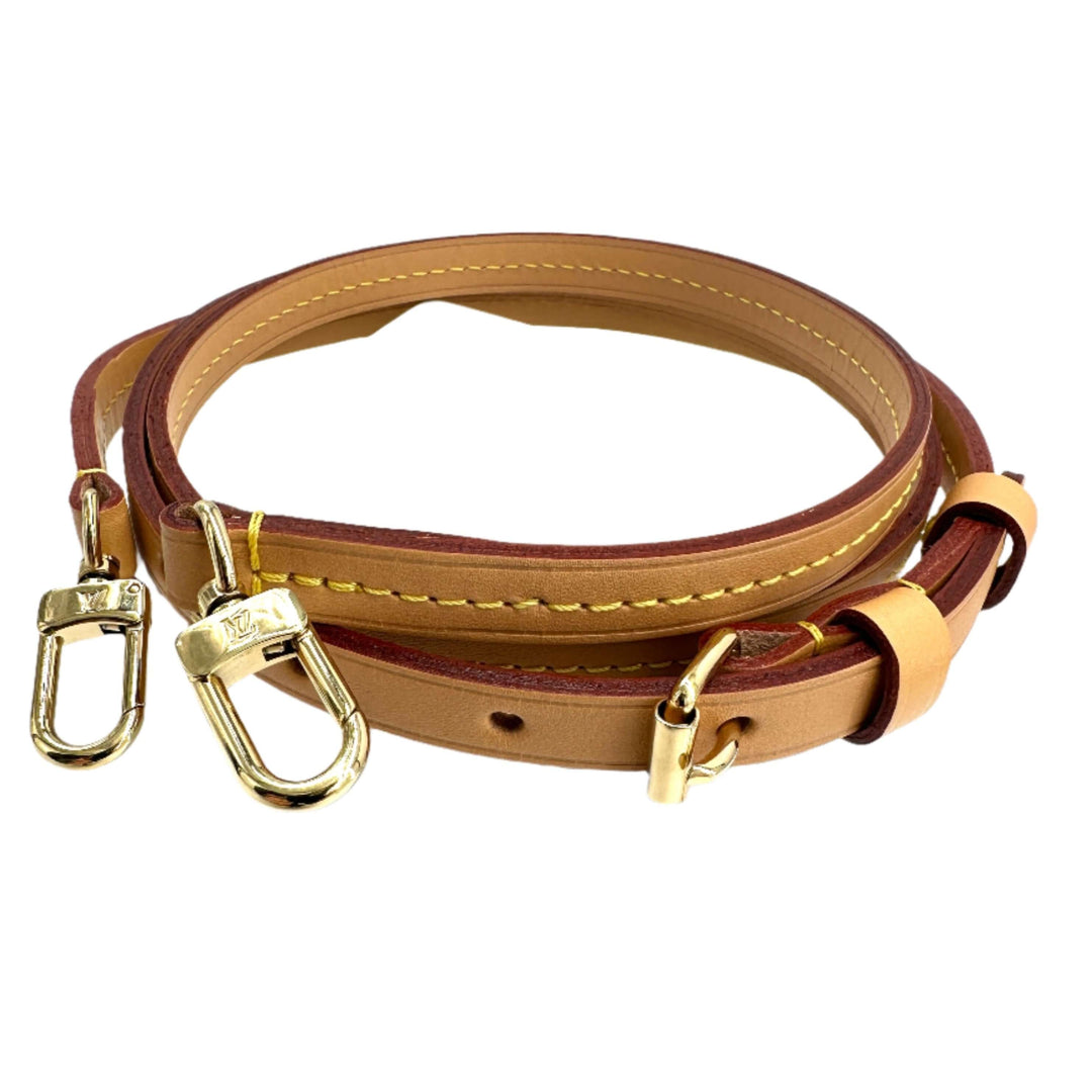 Louis Vuitton Vachetta 16mm Adjustable Shoulder Strap with gold clasps and premium leather detailing