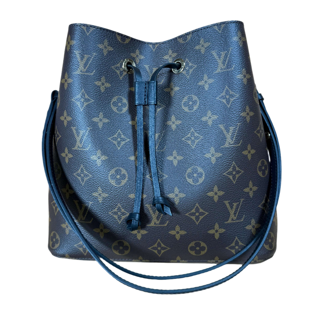 Authentic Louis Vuitton Monogram Neonoe MM in Black showcasing iconic design and luxury craftsmanship.