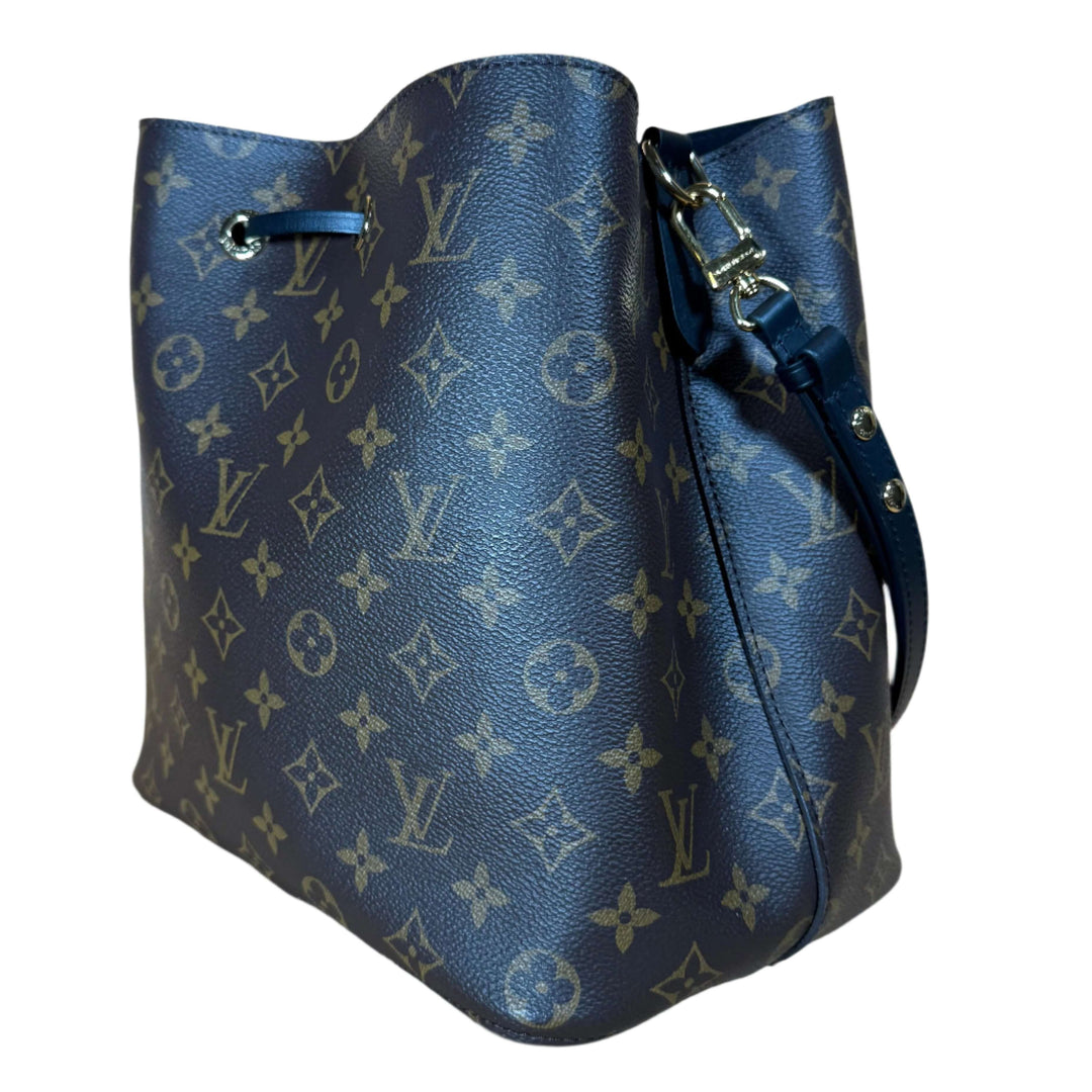 Authentic Louis Vuitton Monogram Neonoe MM shoulder bag in black, showcasing luxury and iconic design with signature canvas.