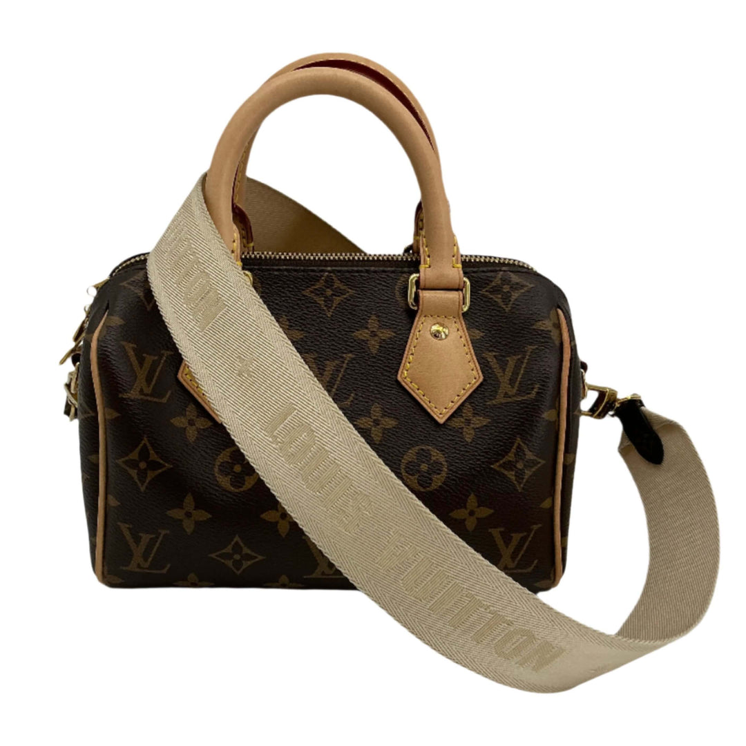 Louis Vuitton Monogram Bag with Beige Jacquard Strap