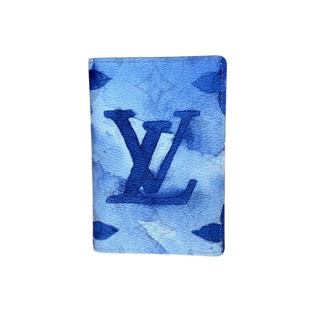 Louis Vuitton Monogram Watercolor Pocket Organizer in blue, featuring luxury design and artistic watercolor pattern.