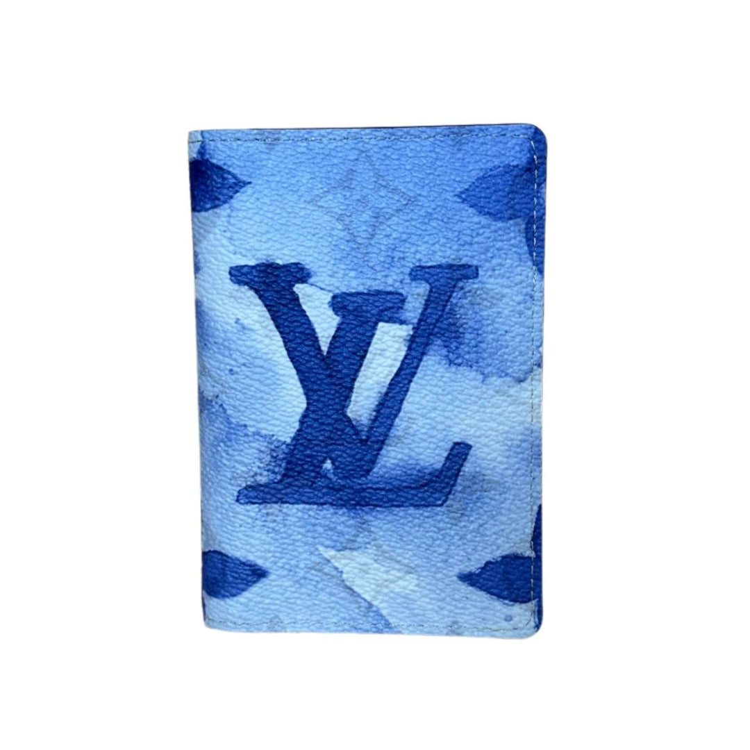 Louis Vuitton Monogram Watercolor Pocket Organizer in blue showcasing luxury design and stylish monogram pattern.