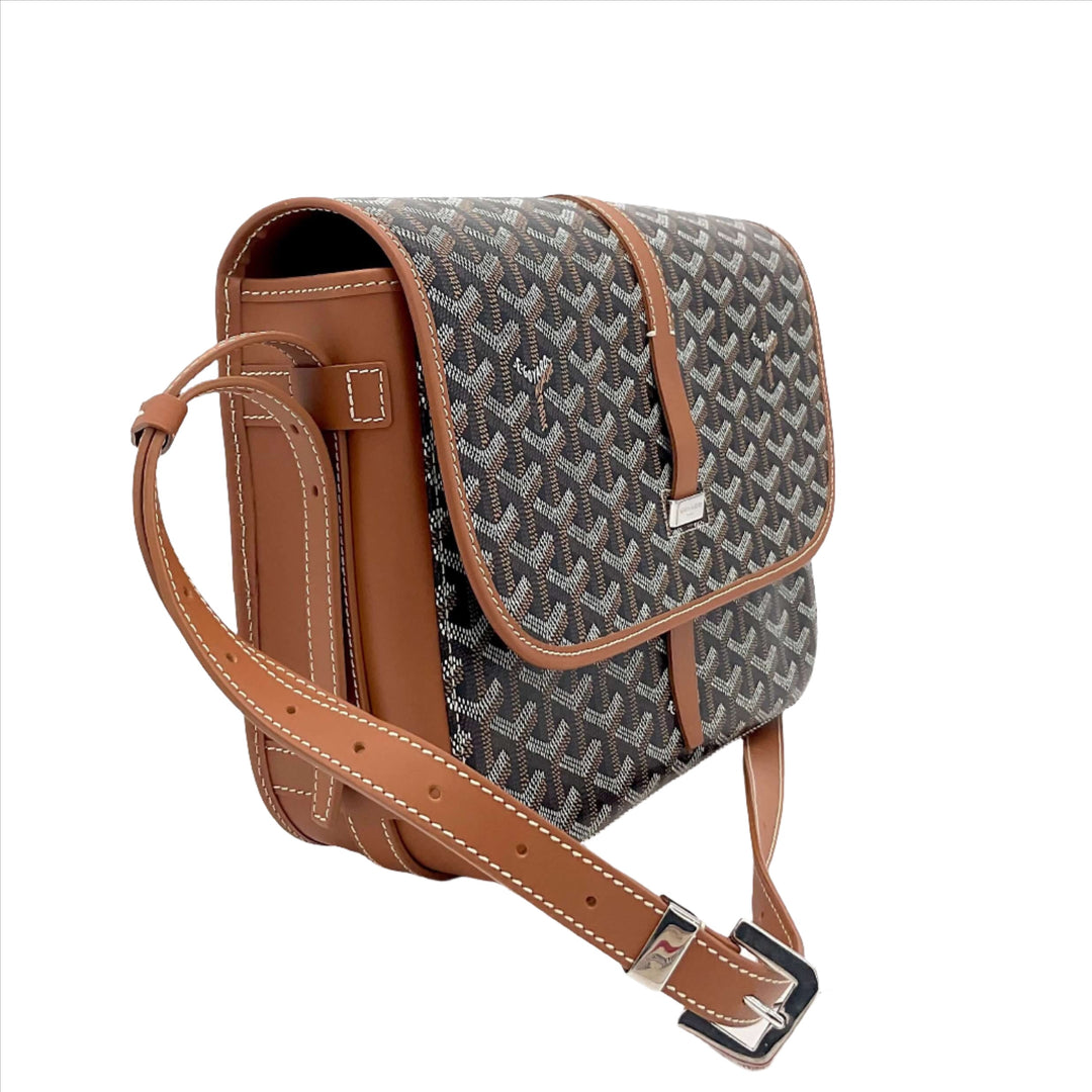 GOYARD Belvedere II MM Messenger Bag in Black and Gold with Adjustable Strap